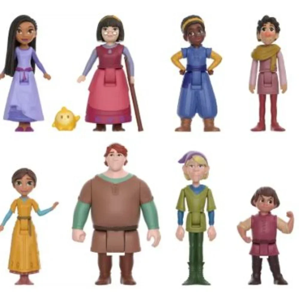 Disney’s Wish the Teens Mini Doll Set, 8 Posable Dolls & Star Figure, Characters